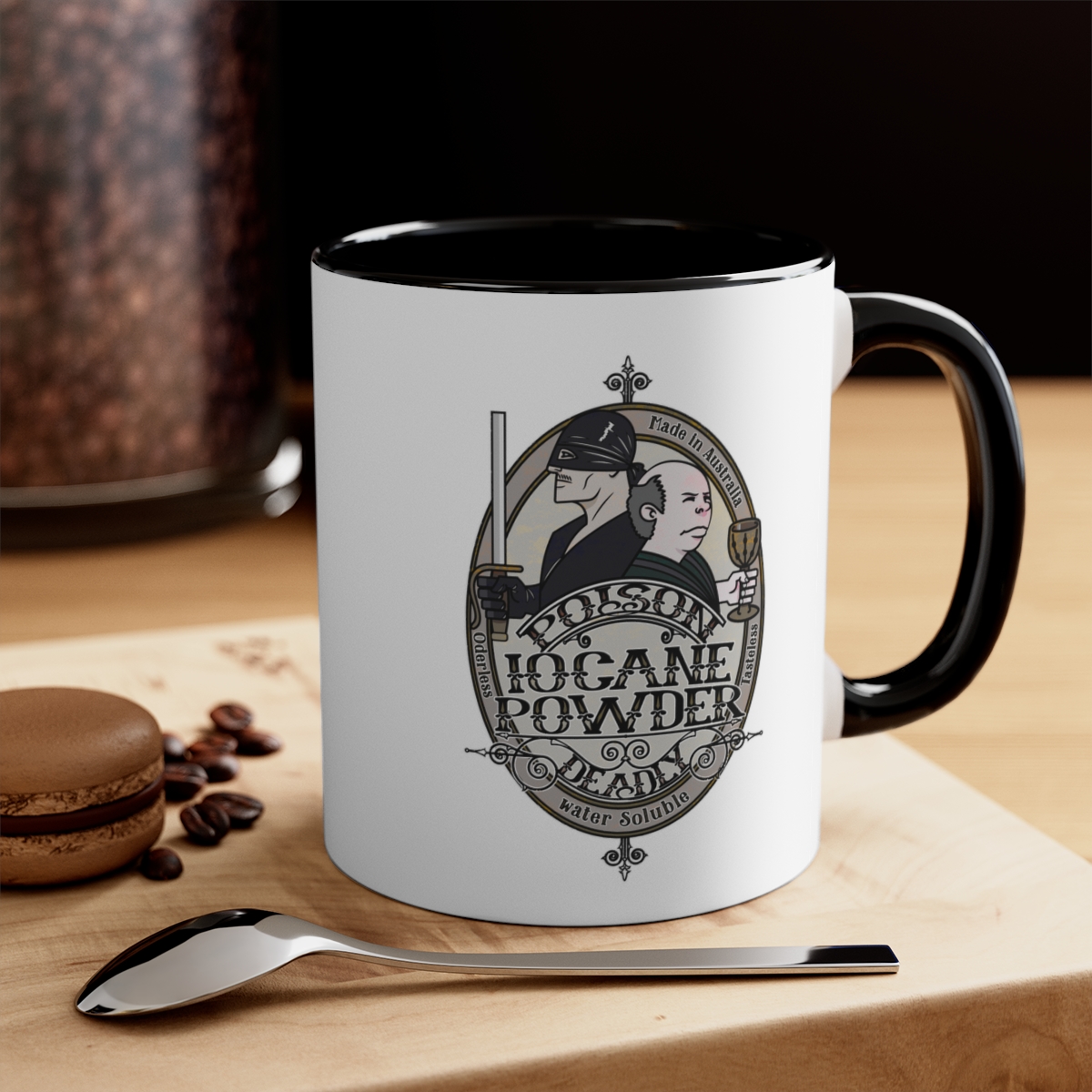 Poison Badge (monochrome) - Accent Coffee Mug, 11oz