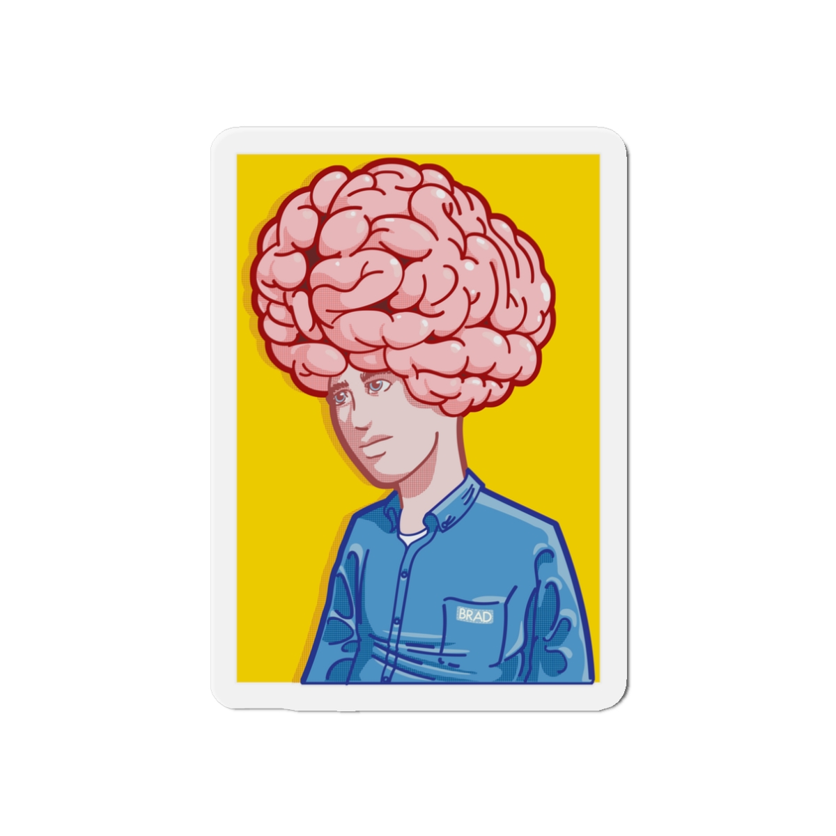 Big Brain - Die-Cut Magnet